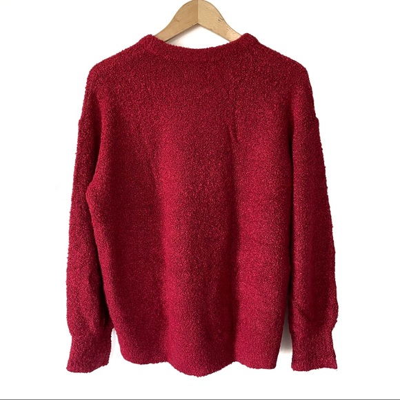 Red Old Navy Boucle Crewneck Sweater - Picture 4 of 4